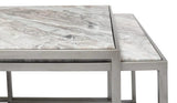 Set Of 3 Nesting Low Tables Marble Tops Side Tables LOOMLAN By Sarreid