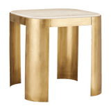 Sev Travertine Accent Table Side Tables LOOMLAN By Currey & Co