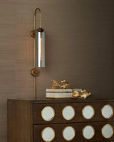 Severn Metal and Glass Gold Wall Sconce Wall Sconces LOOMLAN By Currey & Co