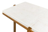 Shagreen Console Table Osprey White Leather Console Tables LOOMLAN By Sarreid