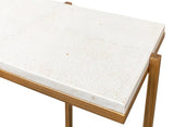 Shagreen Console Table Osprey White Leather Console Tables LOOMLAN By Sarreid