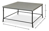 Shagreen Square Coffee Table Storm Grey Coffee Tables LOOMLAN By Sarreid