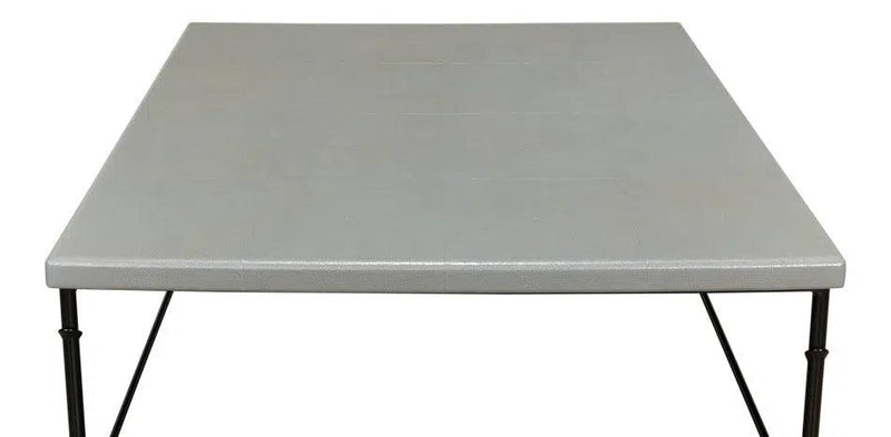 Shagreen Square Coffee Table Storm Grey Coffee Tables LOOMLAN By Sarreid