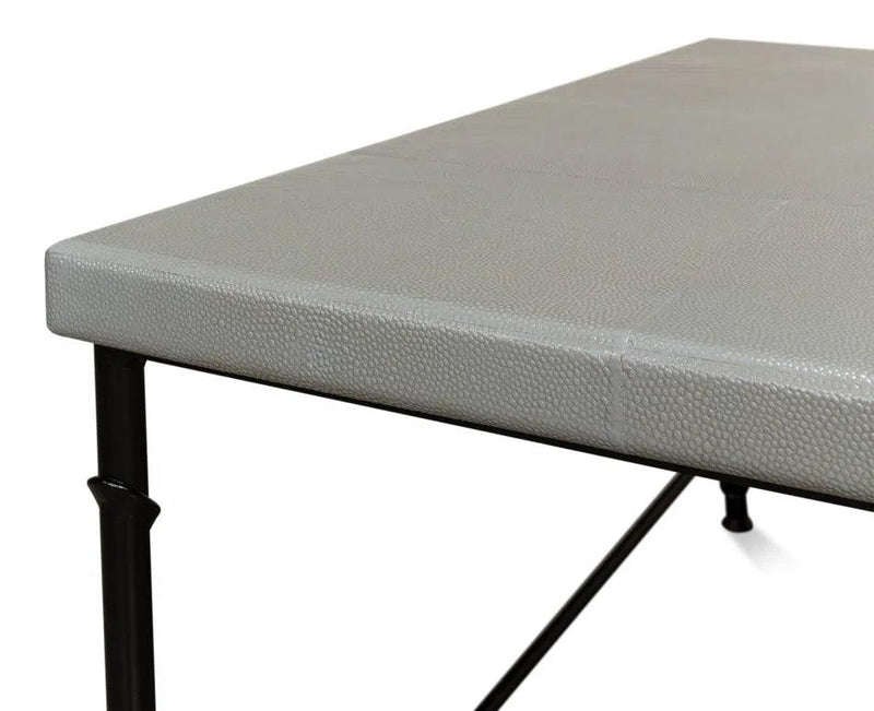 Shagreen Square Coffee Table Storm Grey Coffee Tables LOOMLAN By Sarreid