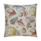 Shell Game Multi Color Throw Pillow With Insert Throw Pillows LOOMLAN By D.V. Kap