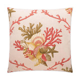 Shelldon Coral Throw Pillow With Insert Throw Pillows LOOMLAN By D.V. Kap