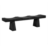 Shibumi Bench, Burnt Black Finish Bedroom Benches LOOMLAN By Noir