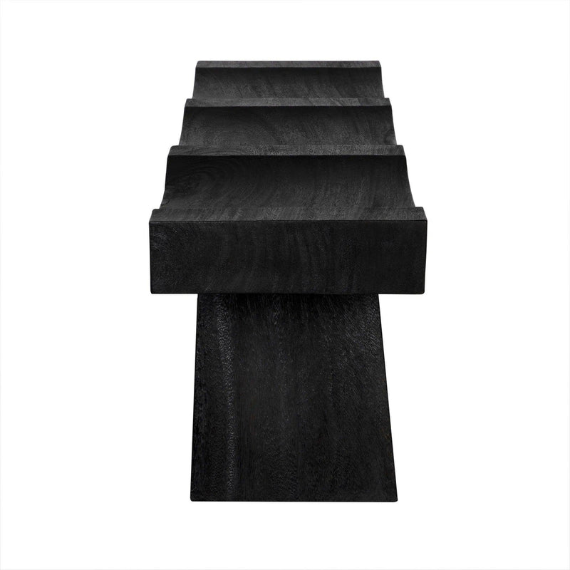 Shibumi Bench, Burnt Black Finish Bedroom Benches LOOMLAN By Noir