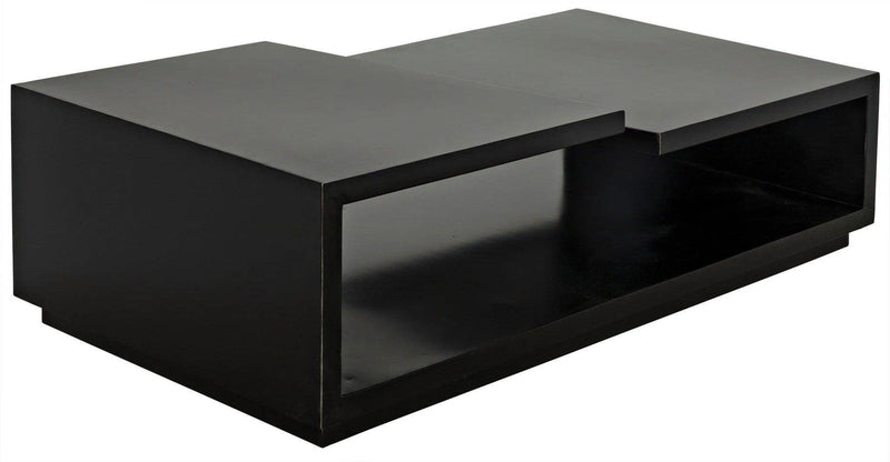 Shift Black Steel Rectangle Coffee Table Coffee Tables LOOMLAN By Noir