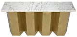 Shilo Steel and Marble Rectangle Console Table Console Tables LOOMLAN By Noir