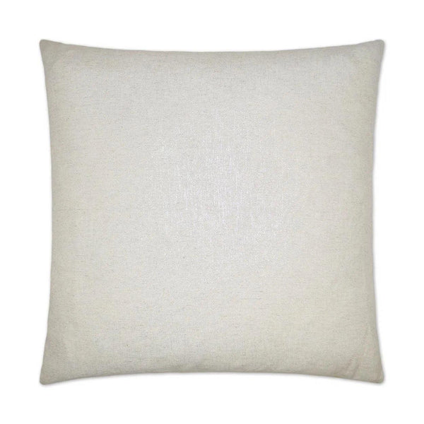 Shimmer Linen Off-White White Throw Pillow With Insert Throw Pillows LOOMLAN By D.V. Kap