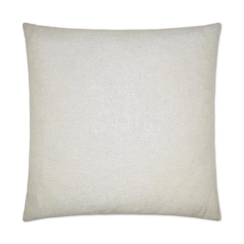 Shimmer Linen Off-White White Throw Pillow With Insert Throw Pillows LOOMLAN By D.V. Kap