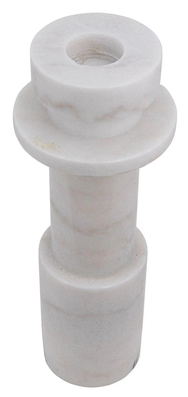 Shine Marble White Candle Holder Lanterns LOOMLAN By Noir