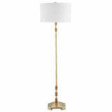 Shiny Gold Pilare Floor Lamp Floor Lamps LOOMLAN By Currey & Co