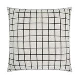 Shipton Plaid Check Black Large Throw Pillow With Insert Throw Pillows LOOMLAN By D.V. Kap