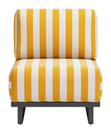 Shoreline Yellow and Black Armless Accent Chair Outdoor Accent Chairs LOOMLAN By Zuo Modern