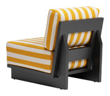 Shoreline Yellow and Black Armless Accent Chair Outdoor Accent Chairs LOOMLAN By Zuo Modern