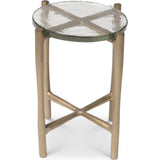 Shyla Antique Brass Short and Tall End Table (Set of 2) Side Tables LOOMLAN By Urbia