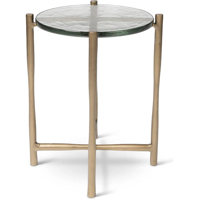 Shyla Antique Brass Short and Tall End Table (Set of 2) Side Tables LOOMLAN By Urbia