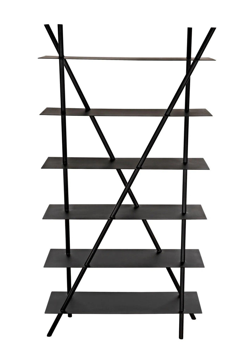 Siddhartha Bookcase, Black Metal Bookcases LOOMLAN By Noir