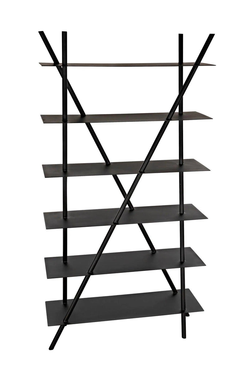 Siddhartha Bookcase, Black Metal Bookcases LOOMLAN By Noir