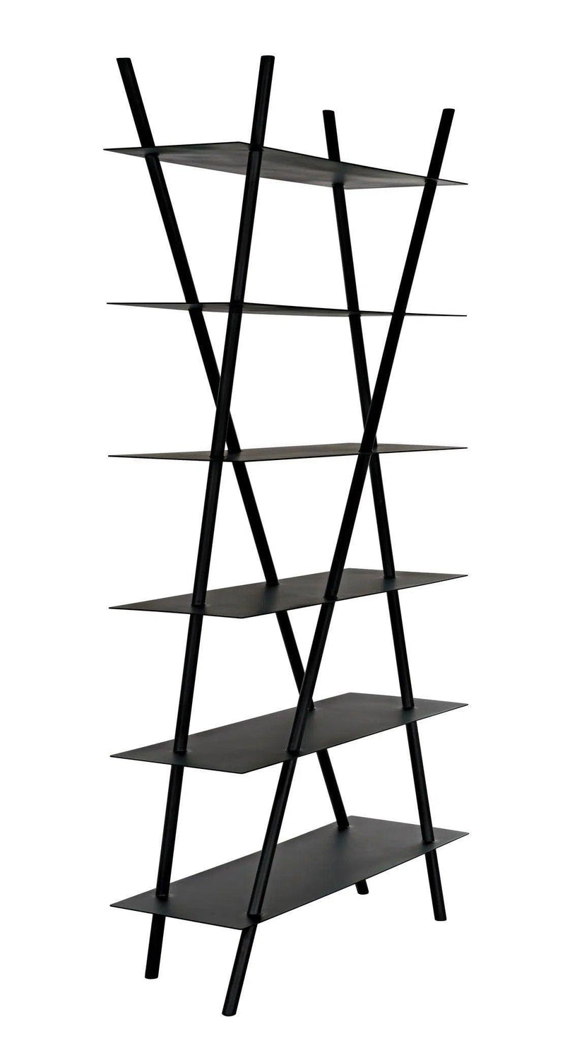 Siddhartha Bookcase, Black Metal Bookcases LOOMLAN By Noir