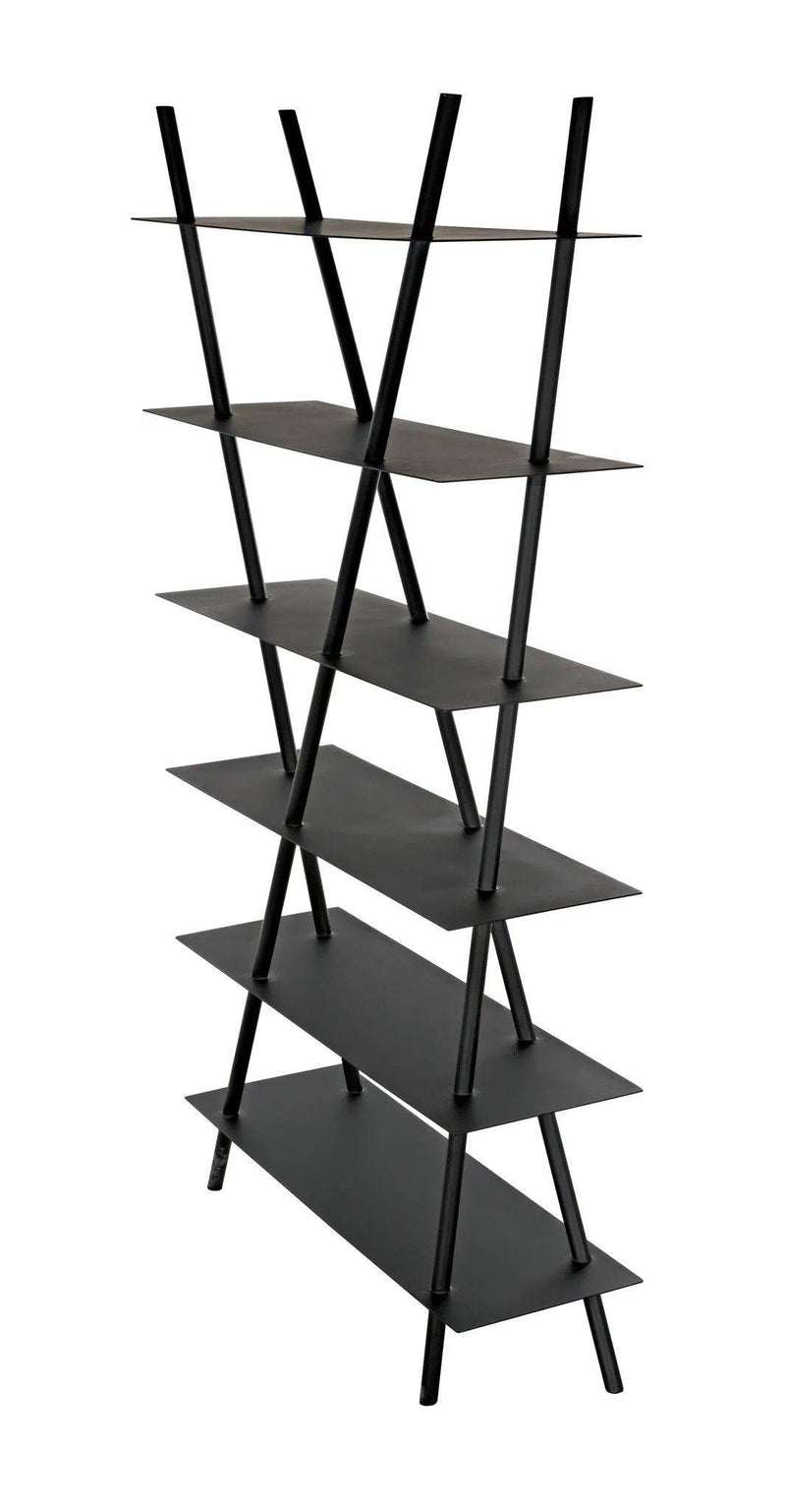 Siddhartha Bookcase, Black Metal Bookcases LOOMLAN By Noir