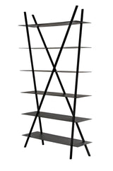 Siddhartha Bookcase, Black Metal Bookcases LOOMLAN By Noir