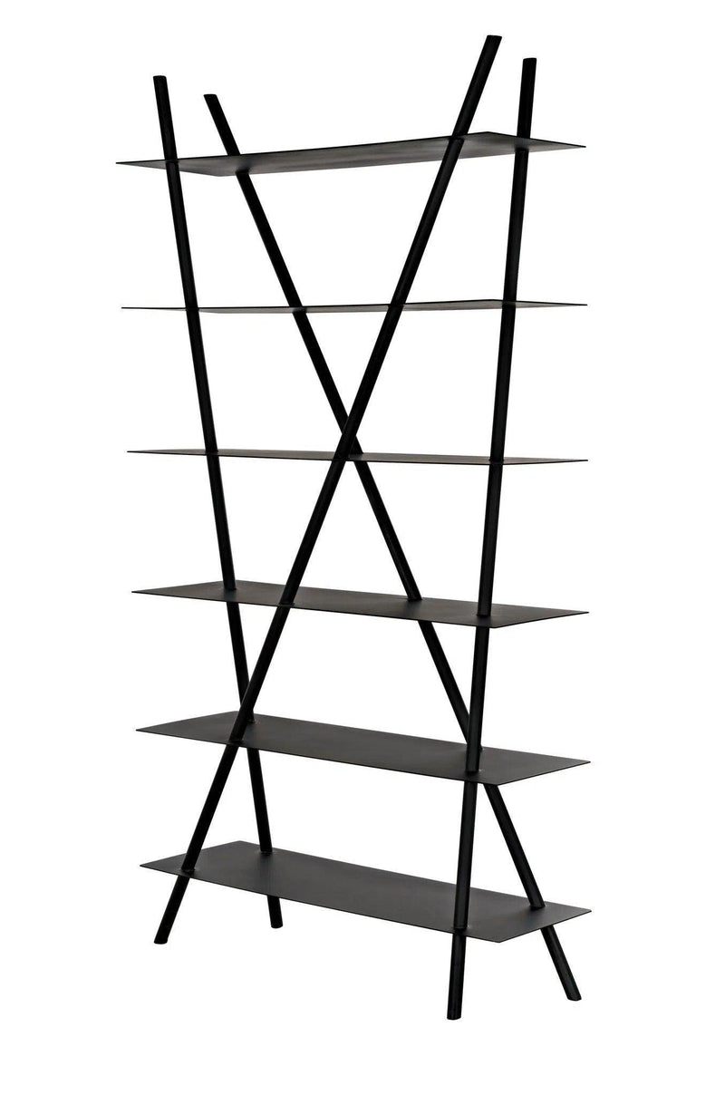 Siddhartha Bookcase, Black Metal Bookcases LOOMLAN By Noir