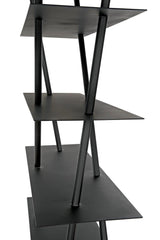 Siddhartha Bookcase, Black Metal Bookcases LOOMLAN By Noir