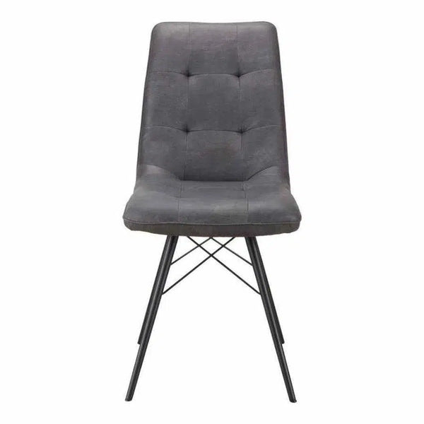 Side Chair (Set Of 2) Grey Industrial Dining Chairs LOOMLAN By Moe's Home