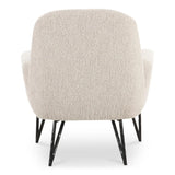 Sienna Polyester Upholstered Beige Accent Armchair Club Chairs LOOMLAN By Moe's Home