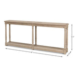 Sierra Equestrian Console Table Slim With Storage Shelf Console Tables LOOMLAN By Sarreid