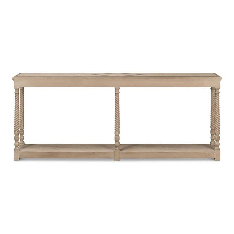 Sierra Equestrian Console Table Slim With Storage Shelf Console Tables LOOMLAN By Sarreid