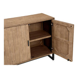 Sierra Wood and Steel 2 Door Cabinet Accent Cabinets LOOMLAN By Moe's Home