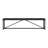 Sierra Wood and Steel Black Bench Bedroom Benches LOOMLAN By Moe's Home