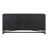 Sierra Wood and Steel Black Sideboard Sideboards LOOMLAN By Moe's Home