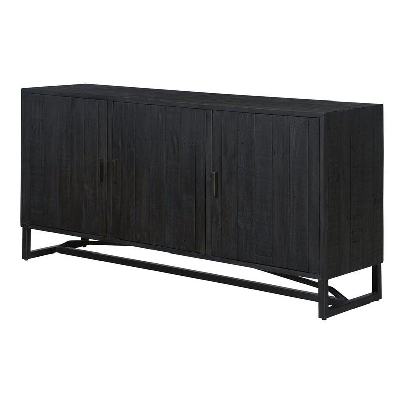 Sierra Wood and Steel Black Sideboard Sideboards LOOMLAN By Moe's Home