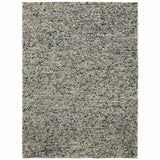 Sigri Charcoal Grey Solid Multicolor Handmade Wool Rug Area Rugs LOOMLAN By Linie Design