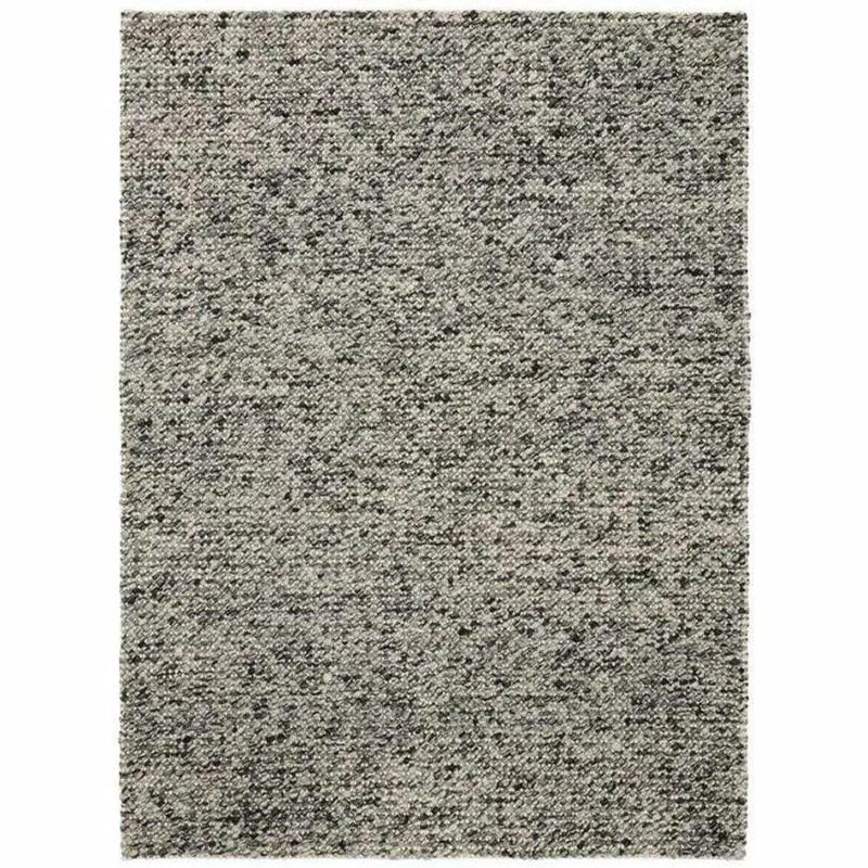 Sigri Charcoal Grey Solid Multicolor Handmade Wool Rug Area Rugs LOOMLAN By Linie Design