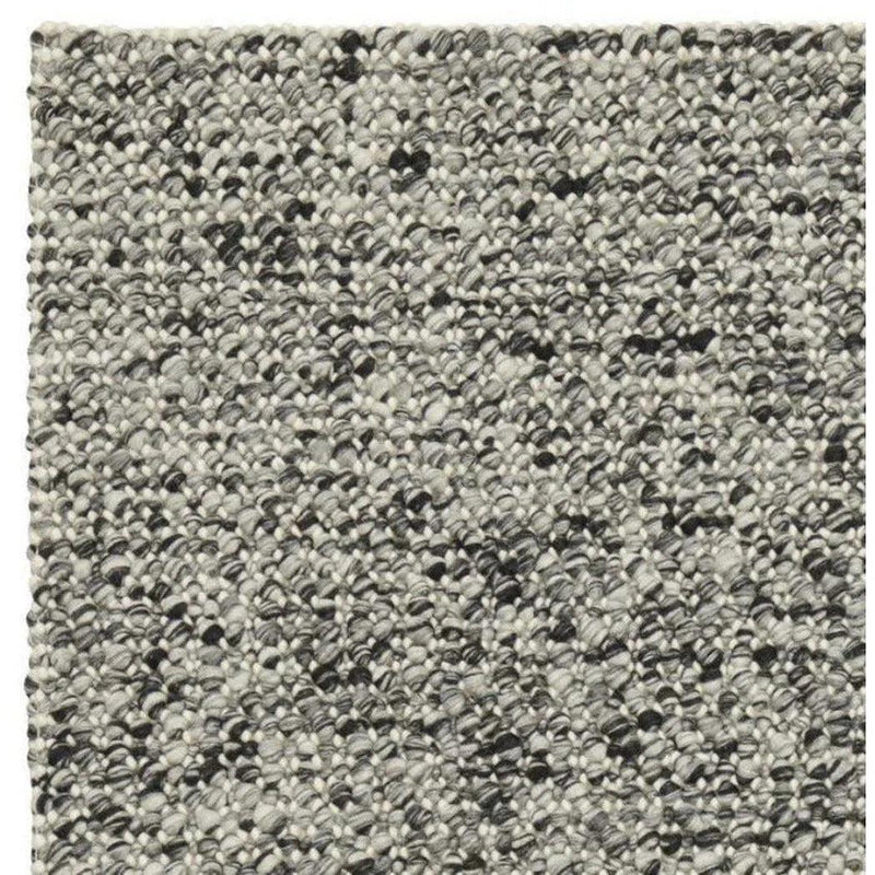 Sigri Charcoal Grey Solid Multicolor Handmade Wool Rug Area Rugs LOOMLAN By Linie Design