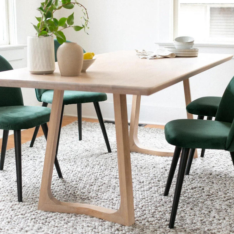 Silas Mid-Century Modern Oak Rectangle Wood Dining Table Dining Tables LOOMLAN By Moe's Home