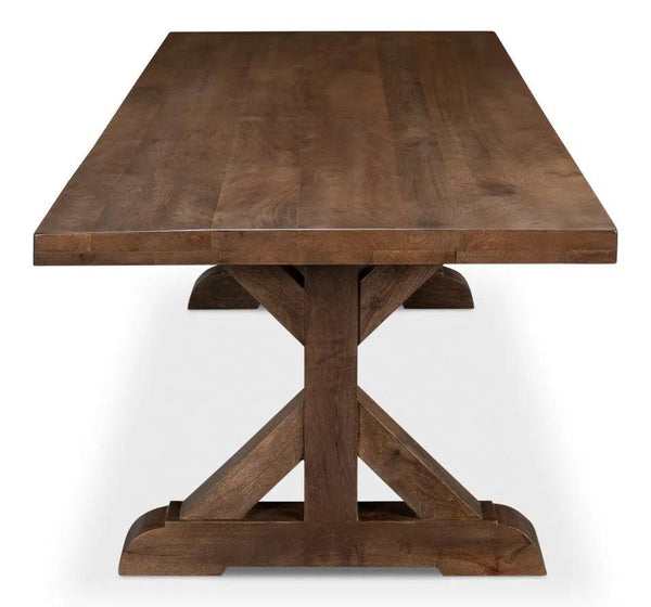 Silas Walnut Finish Dining Table Seats 8 Dining Tables LOOMLAN By Sarreid