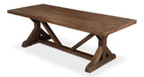 Silas Walnut Finish Dining Table Seats 8 Dining Tables LOOMLAN By Sarreid