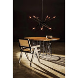 Silberman Dining Table, Dark Walnut W/Black Steel Base Dining Tables LOOMLAN By Noir