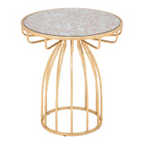 Silo Side Table Mirror & Gold Side Tables LOOMLAN By Zuo Modern