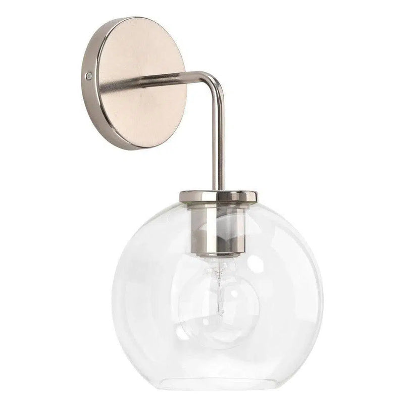 Silver Clear Glass Reece Wall Sconce Wall Sconces LOOMLAN By Jamie Young