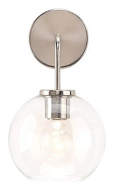 Silver Clear Glass Reece Wall Sconce Wall Sconces LOOMLAN By Jamie Young