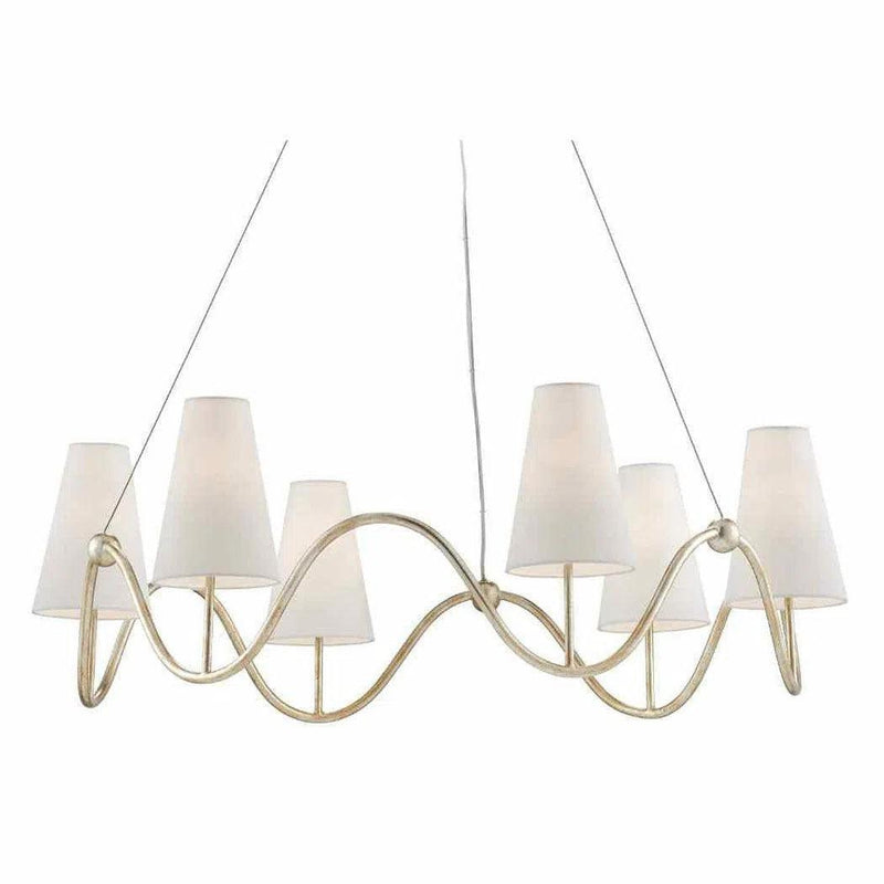 Silver Granello Kadir Chandelier Chandeliers LOOMLAN By Currey & Co