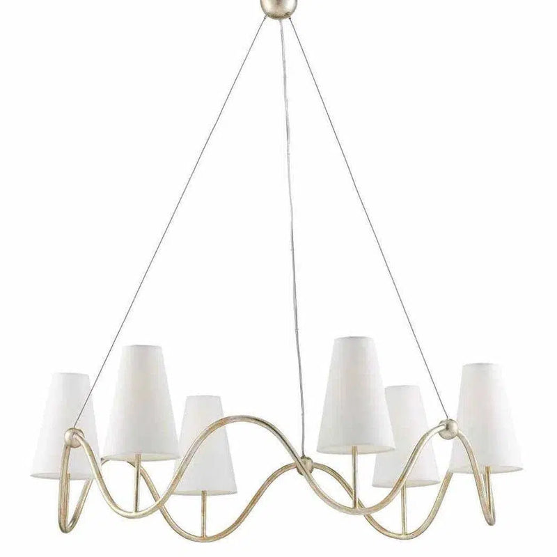 Silver Granello Kadir Chandelier Chandeliers LOOMLAN By Currey & Co